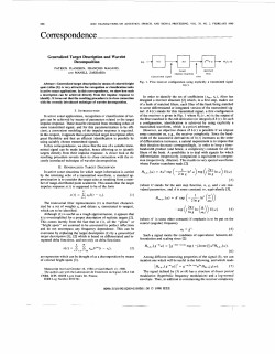 Generalized target description and wavelet decomposition (sonar