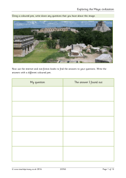Exploring the Maya civilization My question The