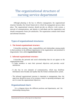 The organizational structure of nursing service department