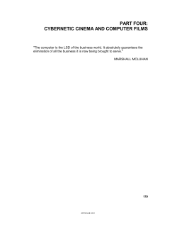 PART FOUR: CYBERNETIC CINEMA AND COMPUTER FILMS