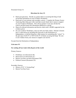 Lesson 2 - Grievance 3 Packet