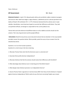 Thomas Paine and John Dickinson