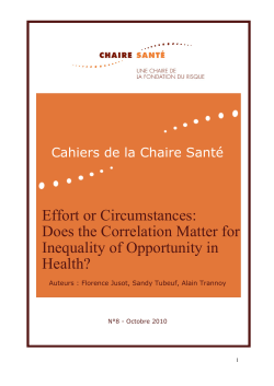 Effort or Circumstances - Chaire Sant&eacute; Dauphine