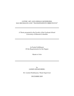 GOTHIC ART AND GERMAN MODERNISM: MAX BECKMANN AND