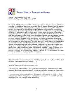 Guide to the exhibition Degenerate Art