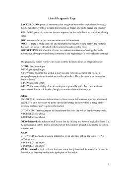 Tagging Conventions Pragmatic