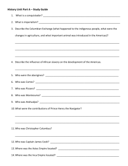History Unit Part A &ndash; Study Guide