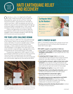 haiti earthquake relief and recovery