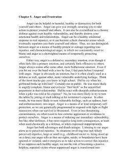 Chapter 5. Anger and Frustration