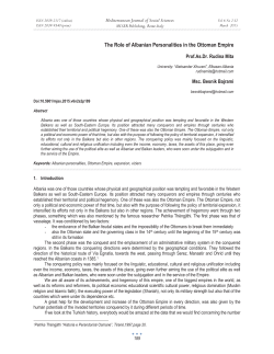 The Role of Albanian Personalities in the Ottoman Empire