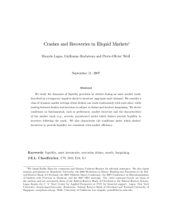 Crashes and Recoveries in Illiquid Markets