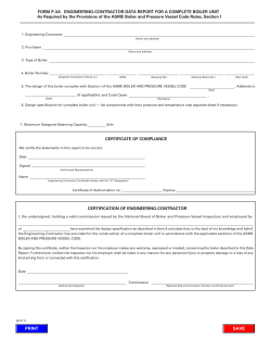 FORM P-3A ENGINEERING-CONTRACTOR DATA REPORT FOR A