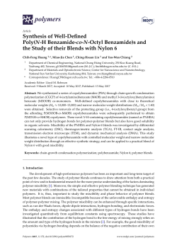 Synthesis of Well-Defined Poly(N-H Benzamide-co-N-Octyl