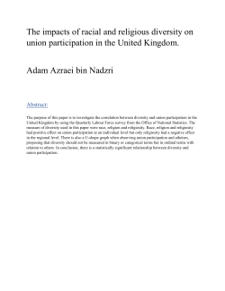 The impacts of racial and religious diversity on union