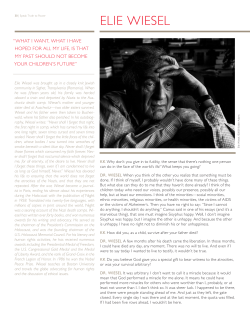 elie wiesel - NYSUT Blog