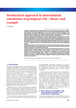 Stochastical approach in deterministic calculation of geological risk