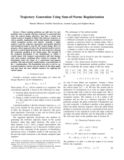Trajectory Generation Using Sum-of-Norms Regularization