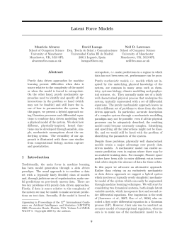 Latent Force Models - JMLR Workshop and Conference Proceedings