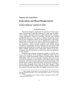 Federalism and Moral Disagreement