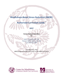 Mindfulness-Based Stress Reduction (MBSR)