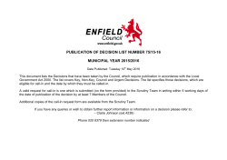 PUBLICATION OF DECISION LIST NUMBER 75/15