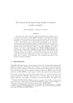 The critical Z-invariant Ising model via dimers