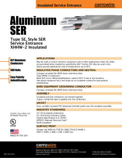 Insulated Service Entrance Aluminum SER