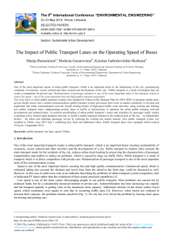 The Impact of Public Transport Lanes on the Operating Speed of