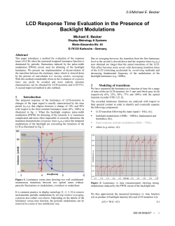 LCD Response Time Evaluation in the Presence