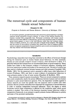 The menstrual cycle and components of human female