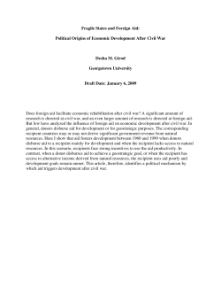Fragile States and Foreign Aid