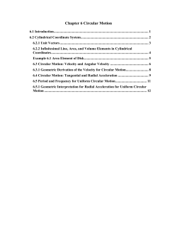 Chapter 6 Circular Motion