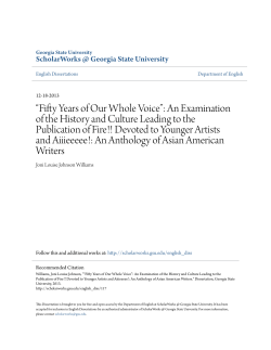 Fifty Years of Our Whole Voice - ScholarWorks @ GSU