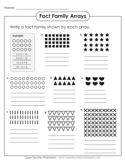 Fact Family Arrays