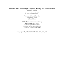 Salt and Trace Minerals for Livestock, Poultry and Other