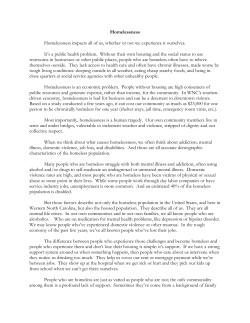 Homelessness - Homeward Bound WNC