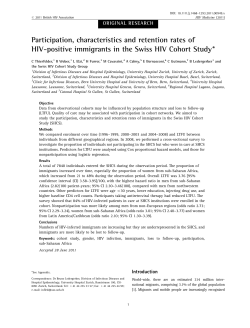 Participation, characteristics and retention rates of HIVpositive