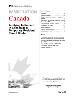 Applying to Remain in Canada as a Temporary Resident Permit