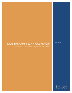 Dog Therapy Report 2015-2016
