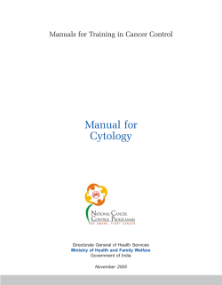 Manual for Cytology - the IARC Screening Group