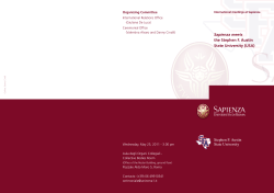 Sapienza meets the Stephen F. Austin State University (USA