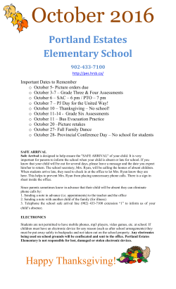 Portland Estates Elementary School Happy Thanksgiving!