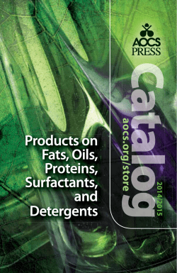 Products on Fats, Oils, Proteins, Surfactants