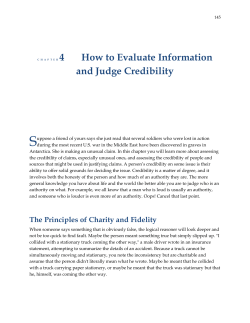 CHAPTER 4 How to Evaluate Information and Judge