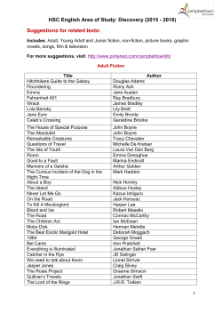 Suggestions for related texts