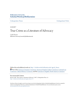 True Crime as a Literature of Advocacy