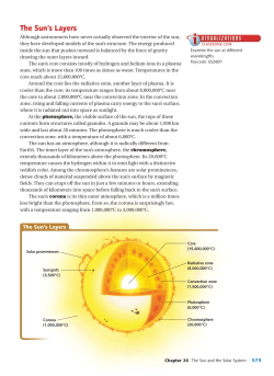 The Sun`s Layers