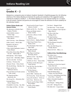 Reading List - Avondale Meadows Academy