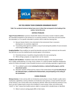 DO YOU KNOW YOUR COMMON GRAMMAR ISSUES?