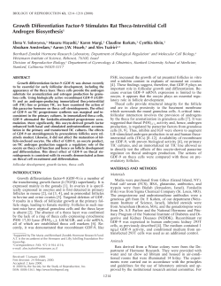 Growth Differentiation Factor-9 Stimulates Rat Theca